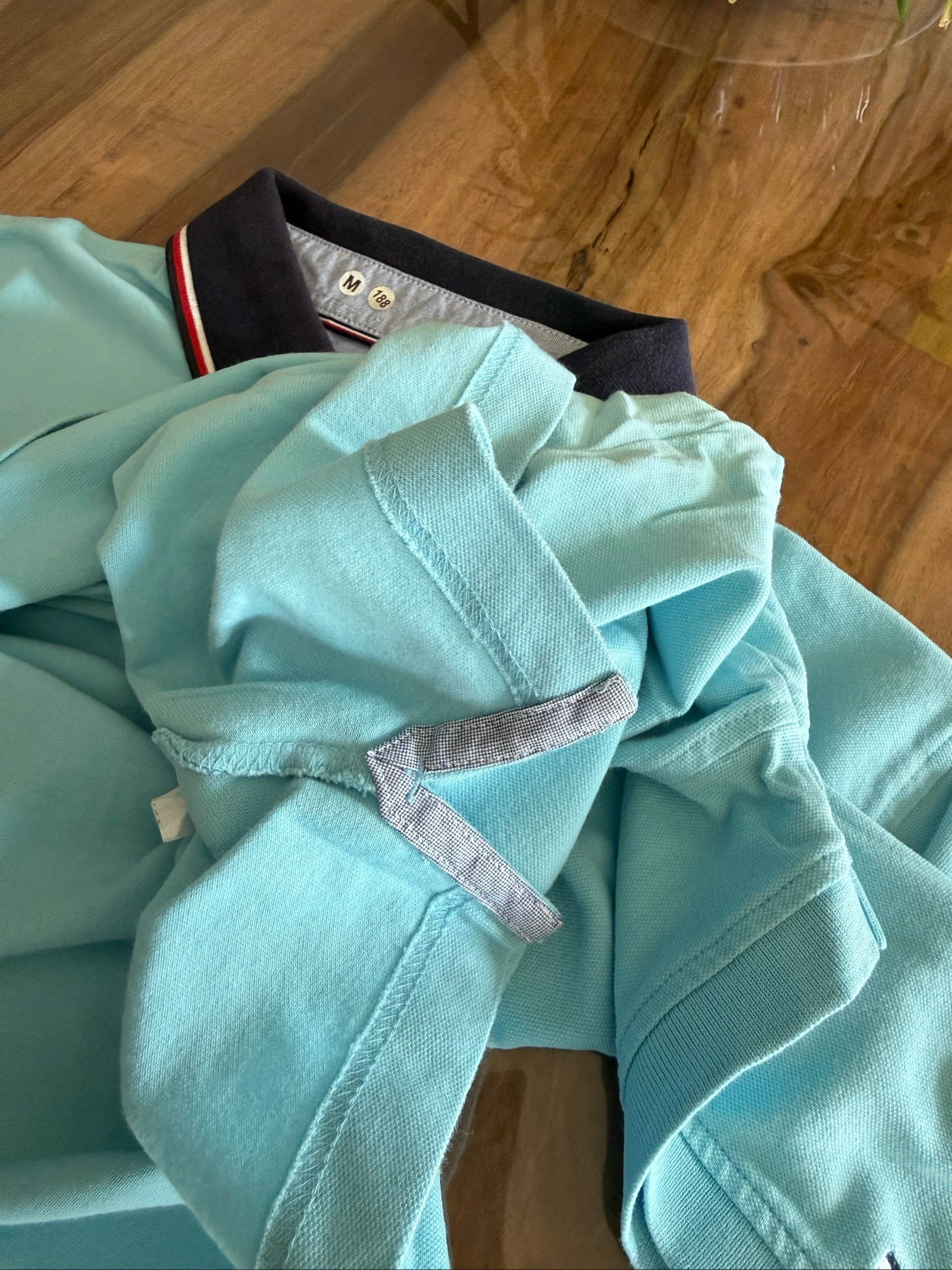 Polo Tommy Hilfiger Hombre M Custom Fit – Azul Cielo – Gran Logo Bordado – Vintage – Estado Perfecto – photo 7